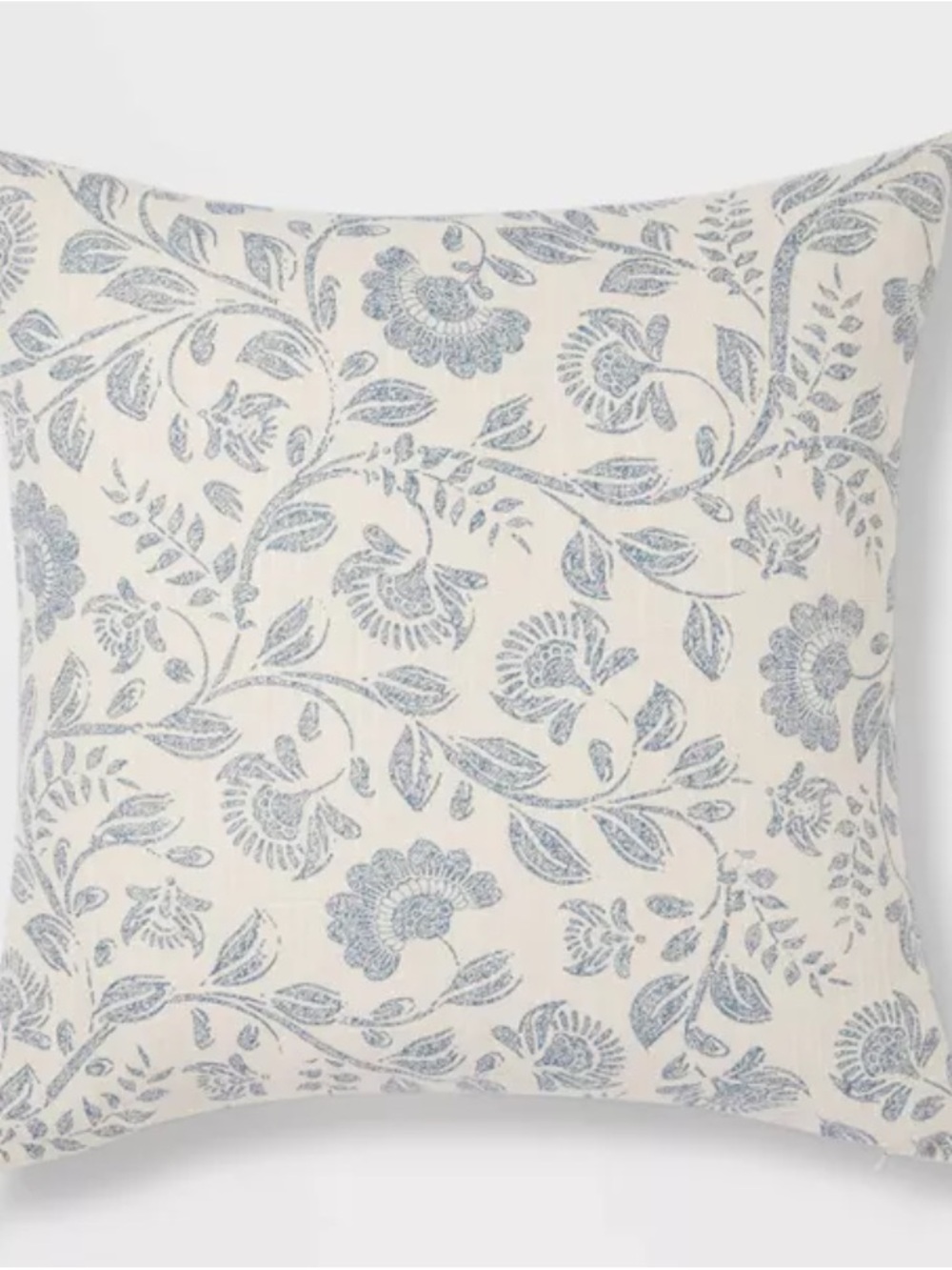 Threshold Blue Floral Cream Accent Pillow